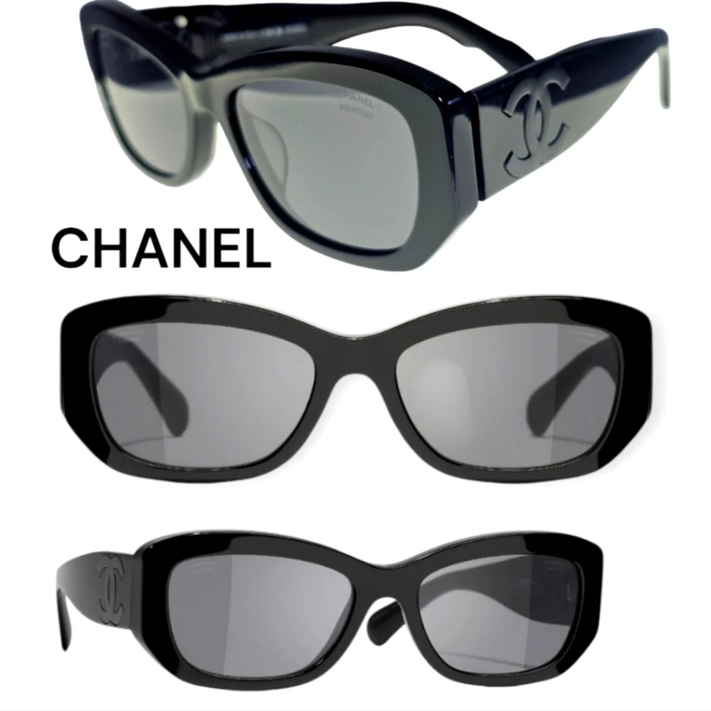 CHANEL CH5493A C.888/T8 Designer Sunglasses | Black Frame | Black & Grey Lenses - Picture 1 of 12